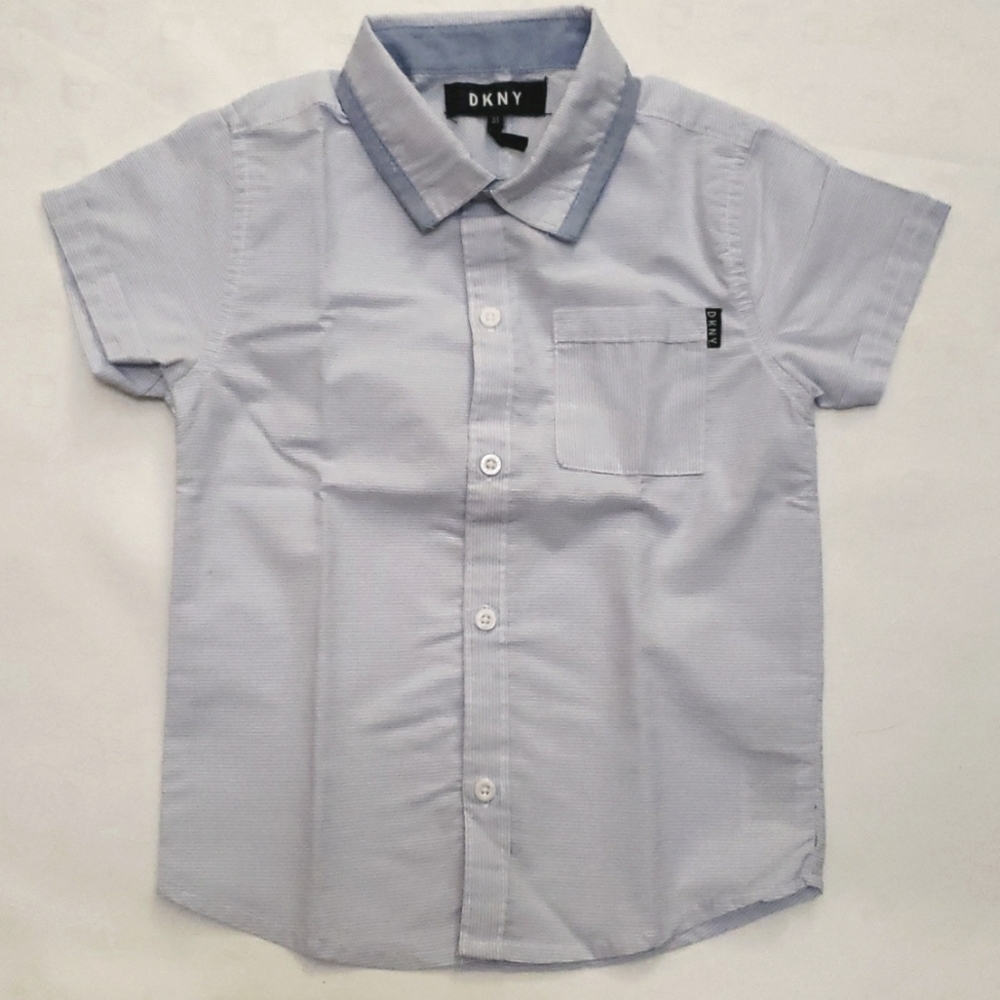 DKNY Toddler Button Up Short Sleeve Shirt Size 3T